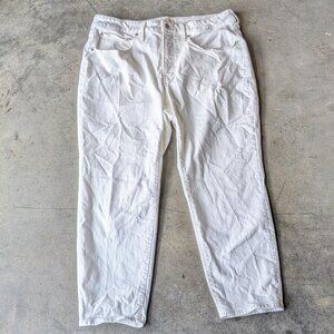 Madewell The Plus Curvy Perfect Vintage Jean in Tile White size 18W
